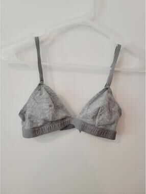 Calvin Klein Gray Wireless Triangle Bra Size M
